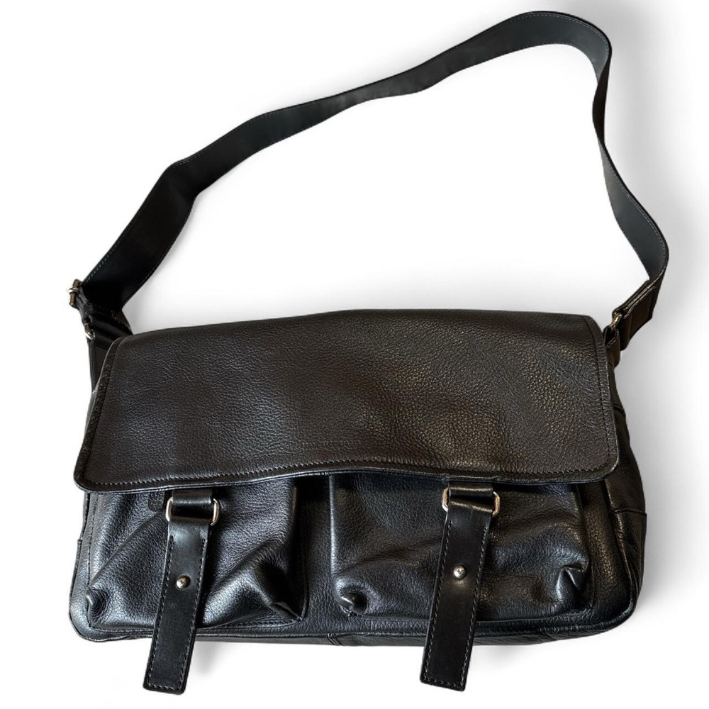 Francesco Biasia Black Leather Shoulder Bag